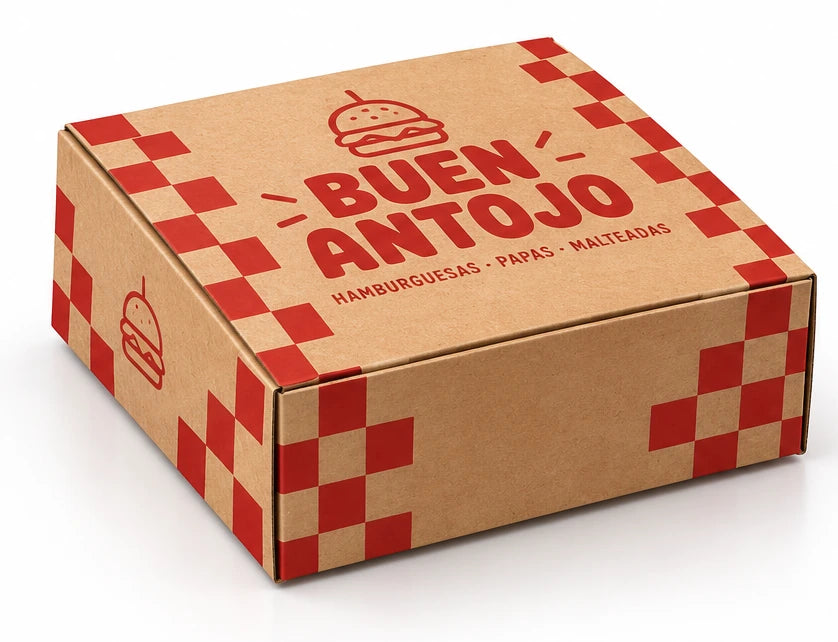 Caja plegadiza personalizada cerrada para alimentos