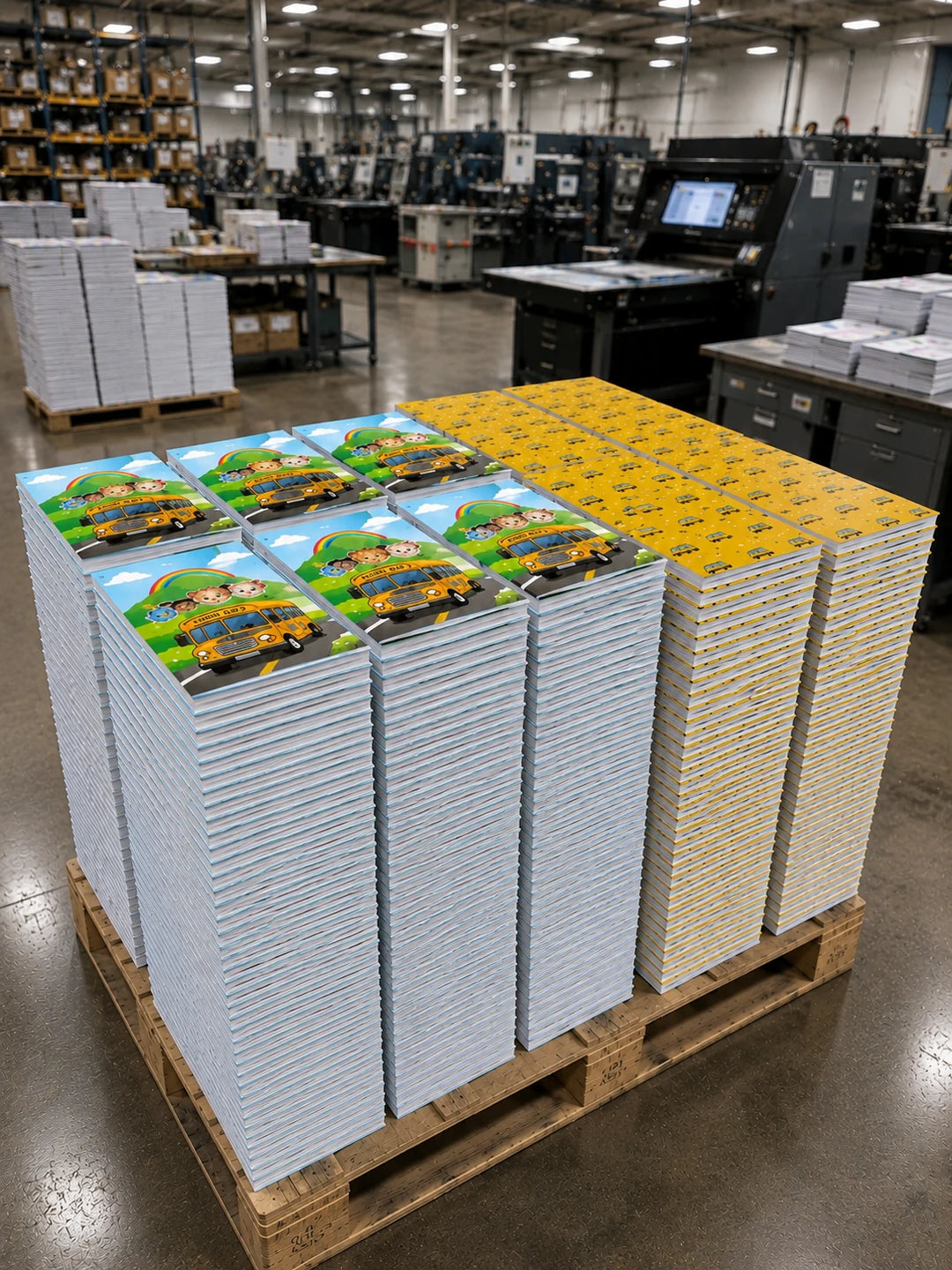  Libretas personalizadas terminadas en volumen.